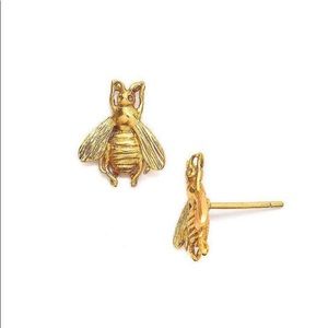 Julie Vos 24K gold plated bee stud earrings